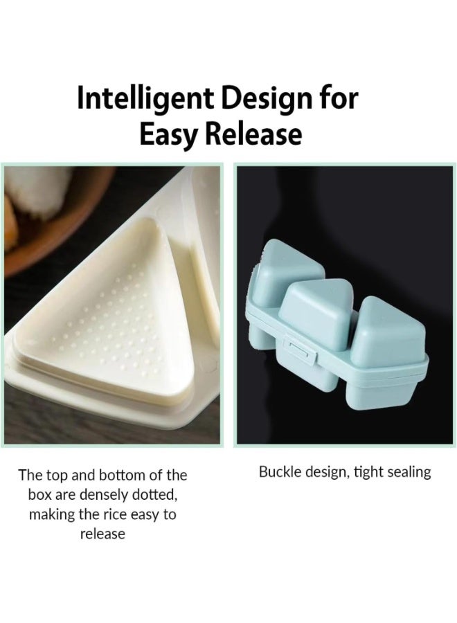 LYNLYN 6-in-1 Onigiri Rice Ball Mold, Triangle Sushi Maker with Non-Stick Design, Multifunctional Rice Mold for Bento, Lunch Boxes and Easy Storage - Image 4